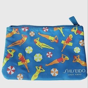 Shiseido Ginza Tokyo Bag Pouch Zipper Sunbathing Beach Summer Umbrellas